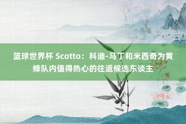 篮球世界杯 Scotto：科迪-马丁和米西奇为黄蜂队内值得热心的往返候选东谈主